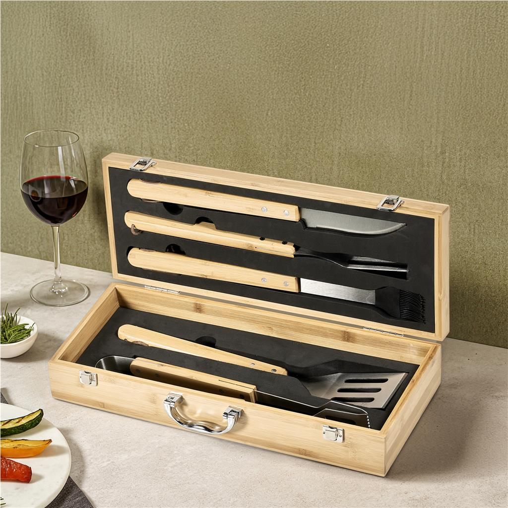 Okiyo Yakiniku Bamboo 5-Piece Braai Set - Image 11