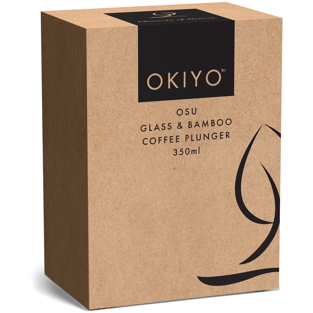 Okiyo Osu Glass & Bamboo Coffee Plunger - 350ml - Image 5