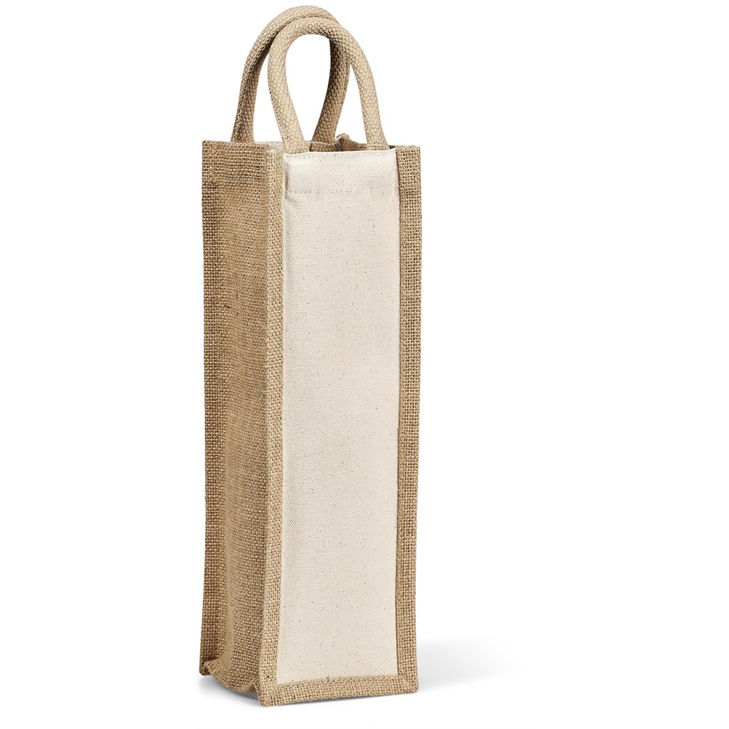 Okiyo Inshu Jute & Cotton Wine Tote - Image 2