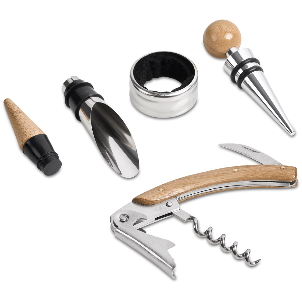 Okiyo Budonoki Bamboo Wine Accessories set - Image 7