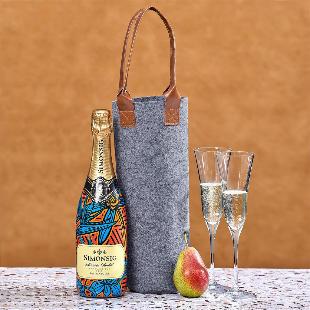 Okiyo Tahada RPET Felt Wine Tote - Image 5