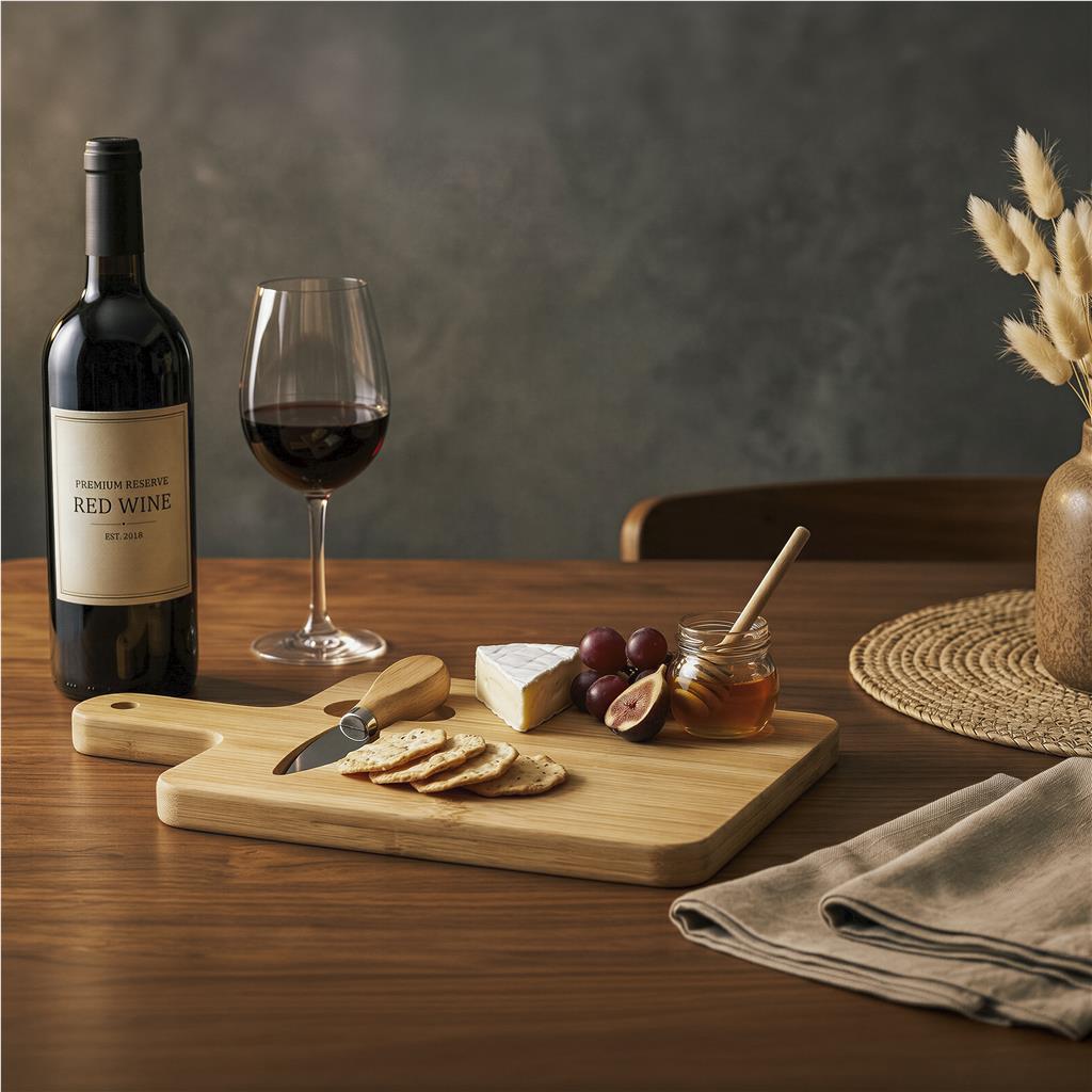 Okiyo Kanteika Bamboo Cheese Board Set - Image 5