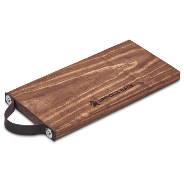 Serendipio Small Tea Time Wooden Tray with Leather Strap