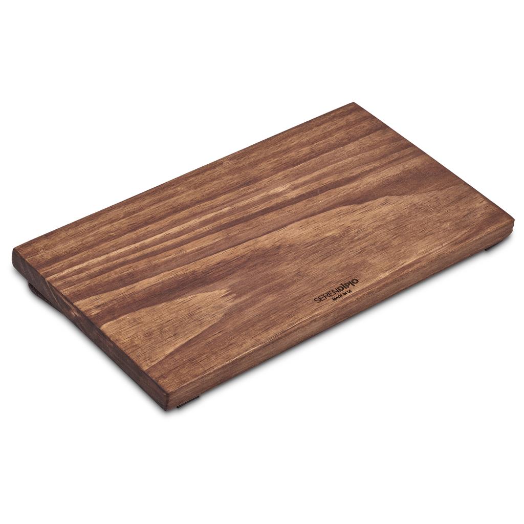 Serendipio Large Farm Style Wooden Tray with Leather Straps - Image 6