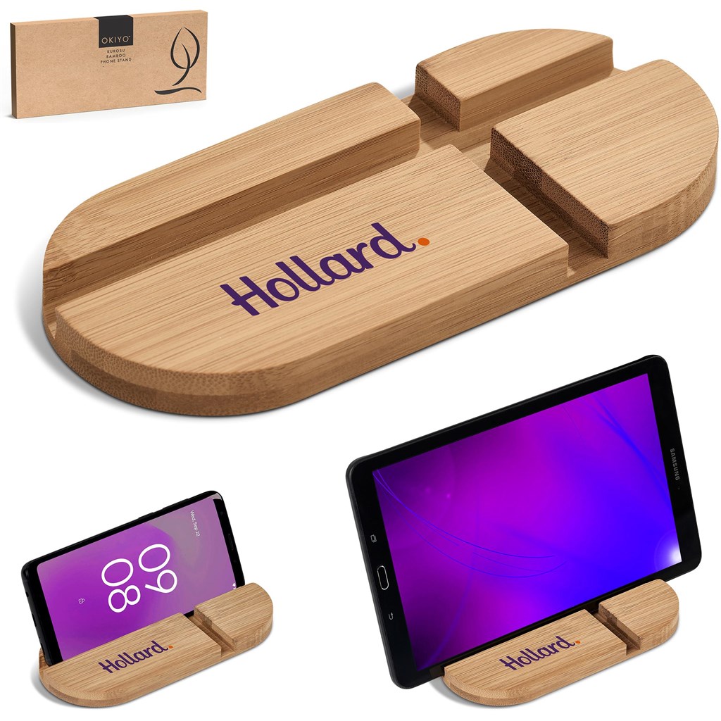 Okiyo Kurosu Bamboo Phone Stand - Image 8