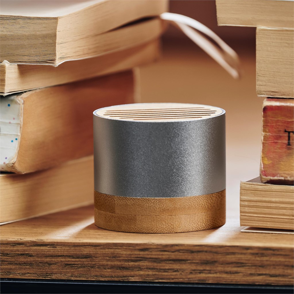 Okiyo Utau Bamboo & Recycled Aluminium Bluetooth Speaker - Image 9