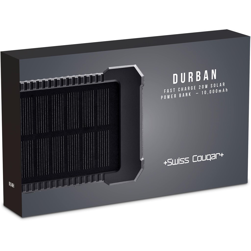 Swiss Cougar Durban Fast Charge 20W Solar Power Bank -10 000mAh - Image 5
