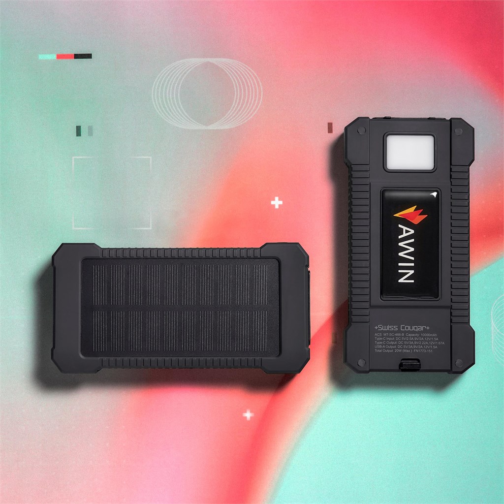 Swiss Cougar Durban Fast Charge 20W Solar Power Bank -10 000mAh - Image 10
