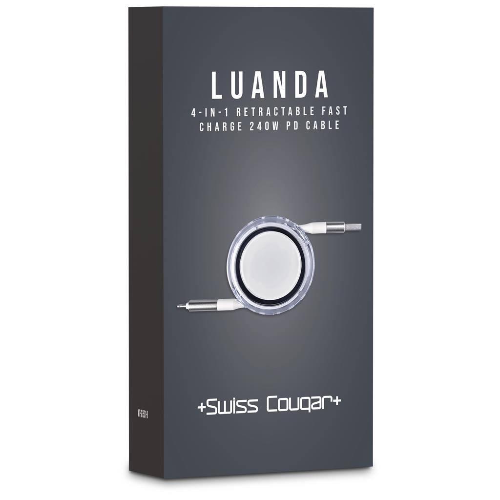 Swiss Cougar Luanda 4-in-1 Retractable Fast Charge 240W Power Delivery Cable - Image 10