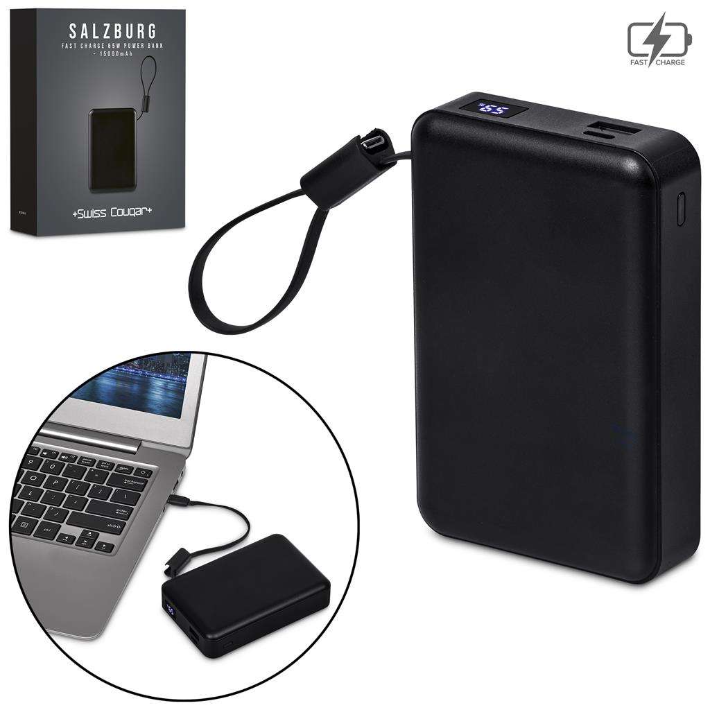 Swiss Cougar Salzburg Fast Charge 65W PD & QC Power Bank - 15 000mAh - Image 6