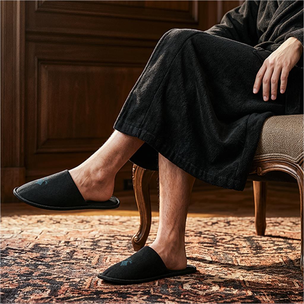 Serendipio Be Our Guest Linen Slippers - Image 4