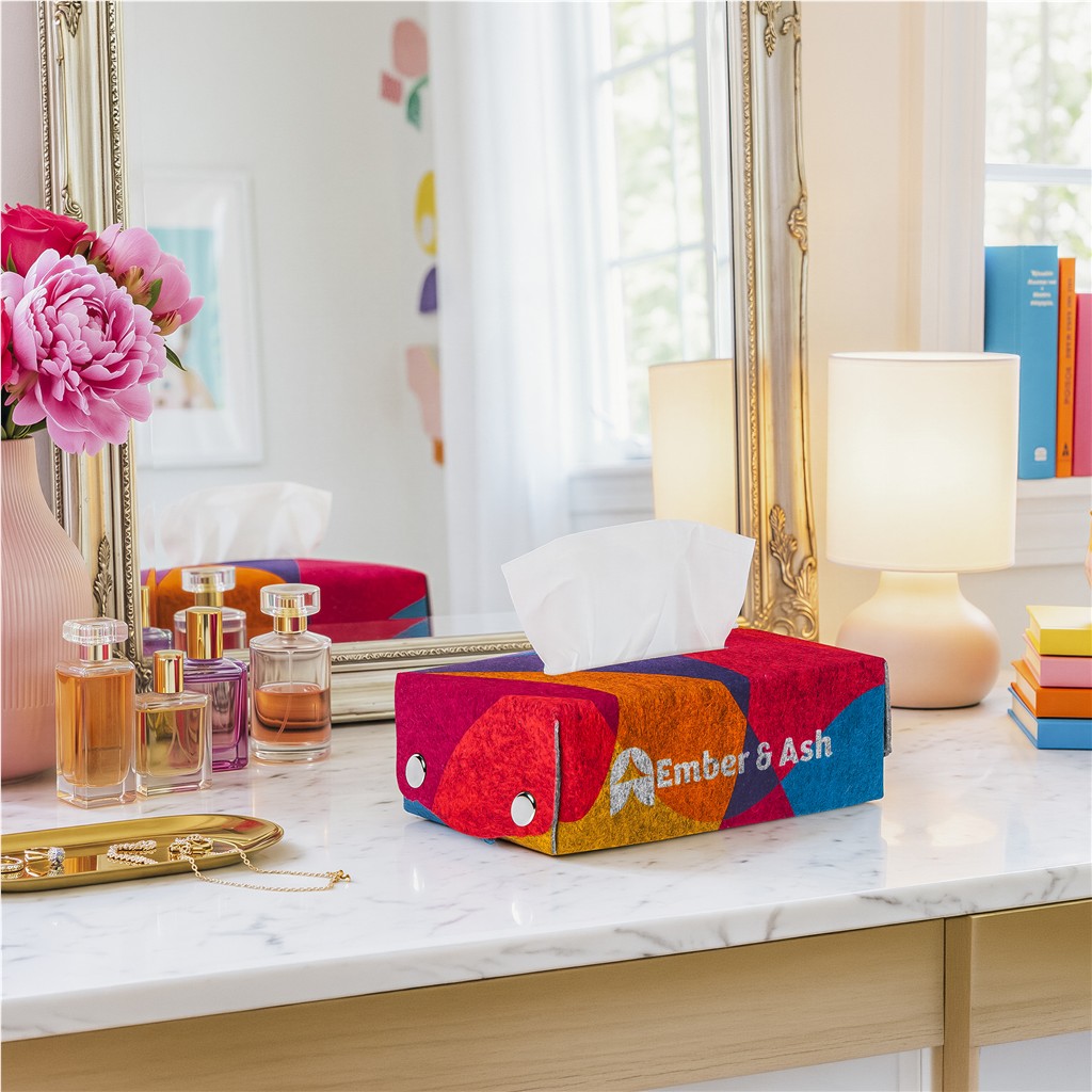 Hoppla Revive RPET Felt Tissue Box Cover - Image 4