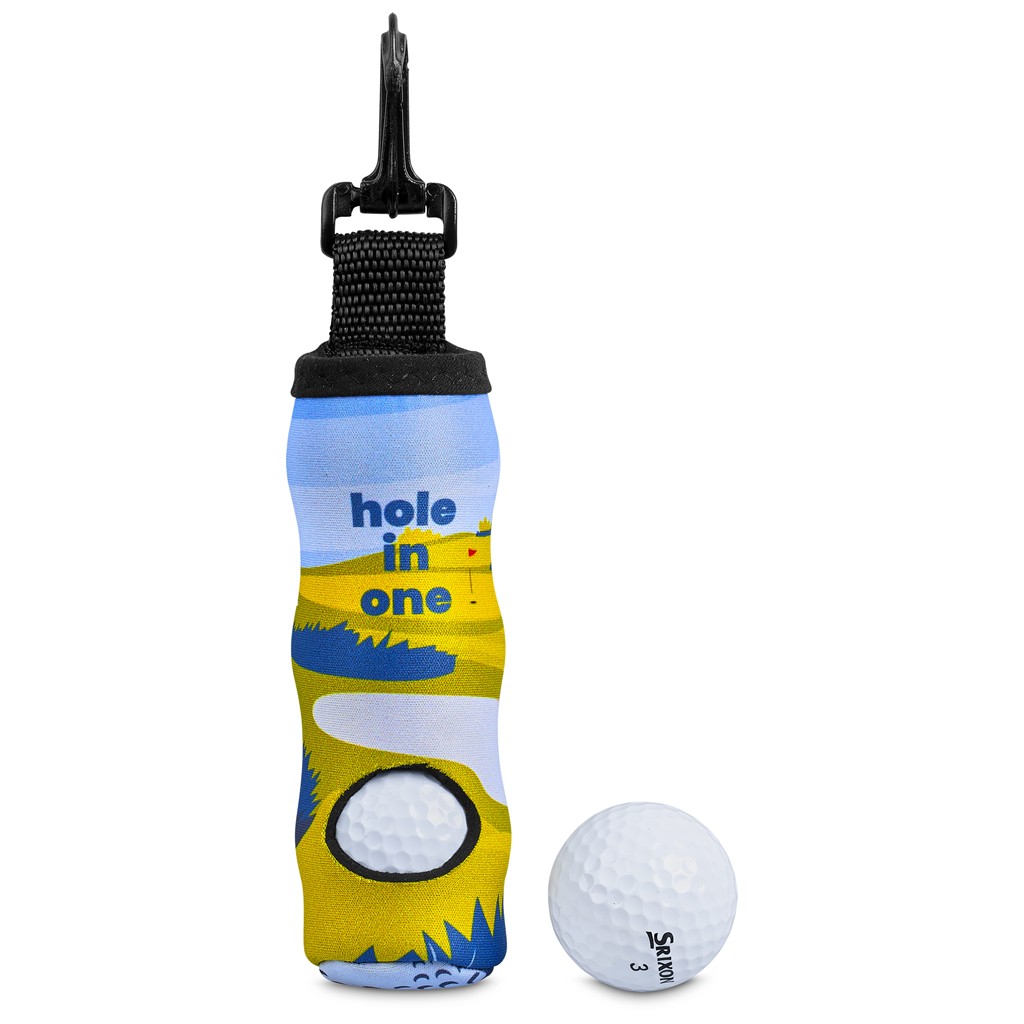 Pre-Printed Sample Hoppla Albatross Neoprene Golf Ball Pouch - Image 4
