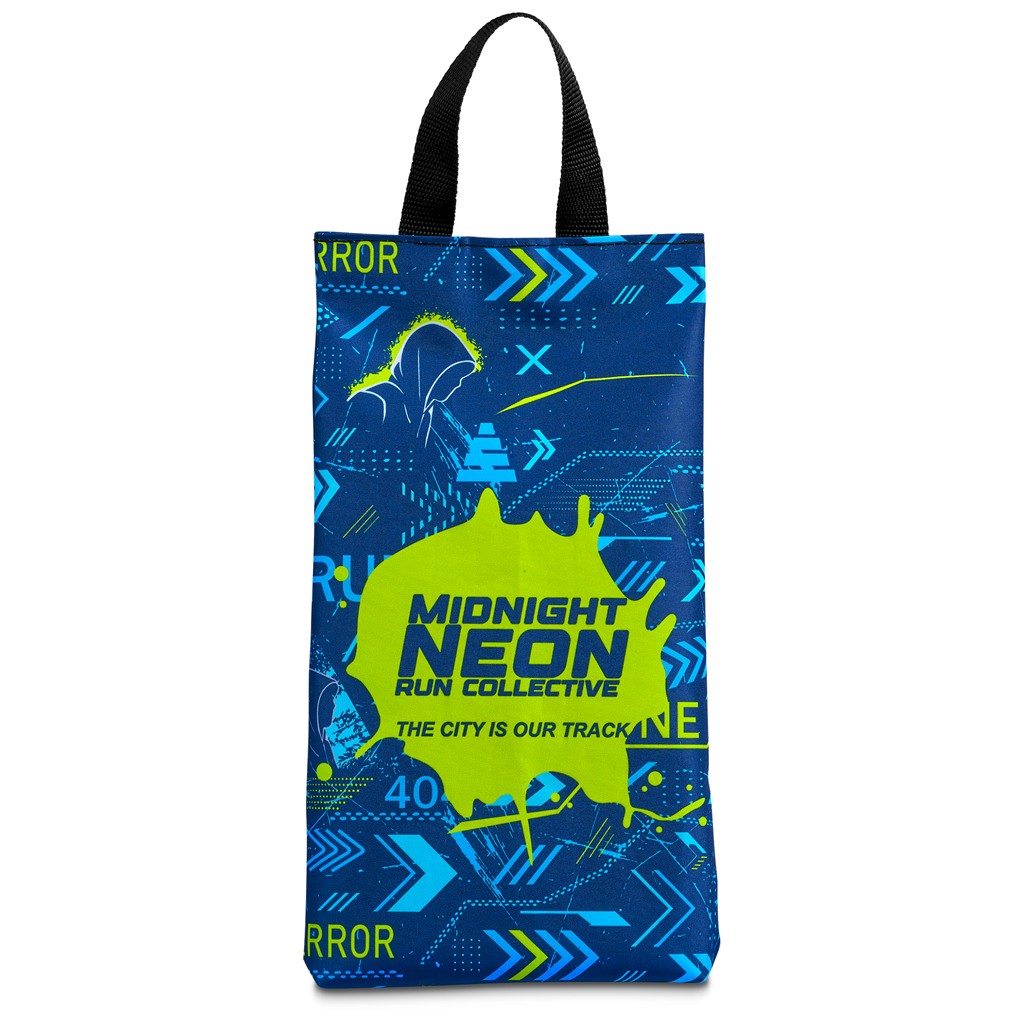 Pre-Printed Sample Hoppla Spikes Polyester Shoe Bag - Image 2