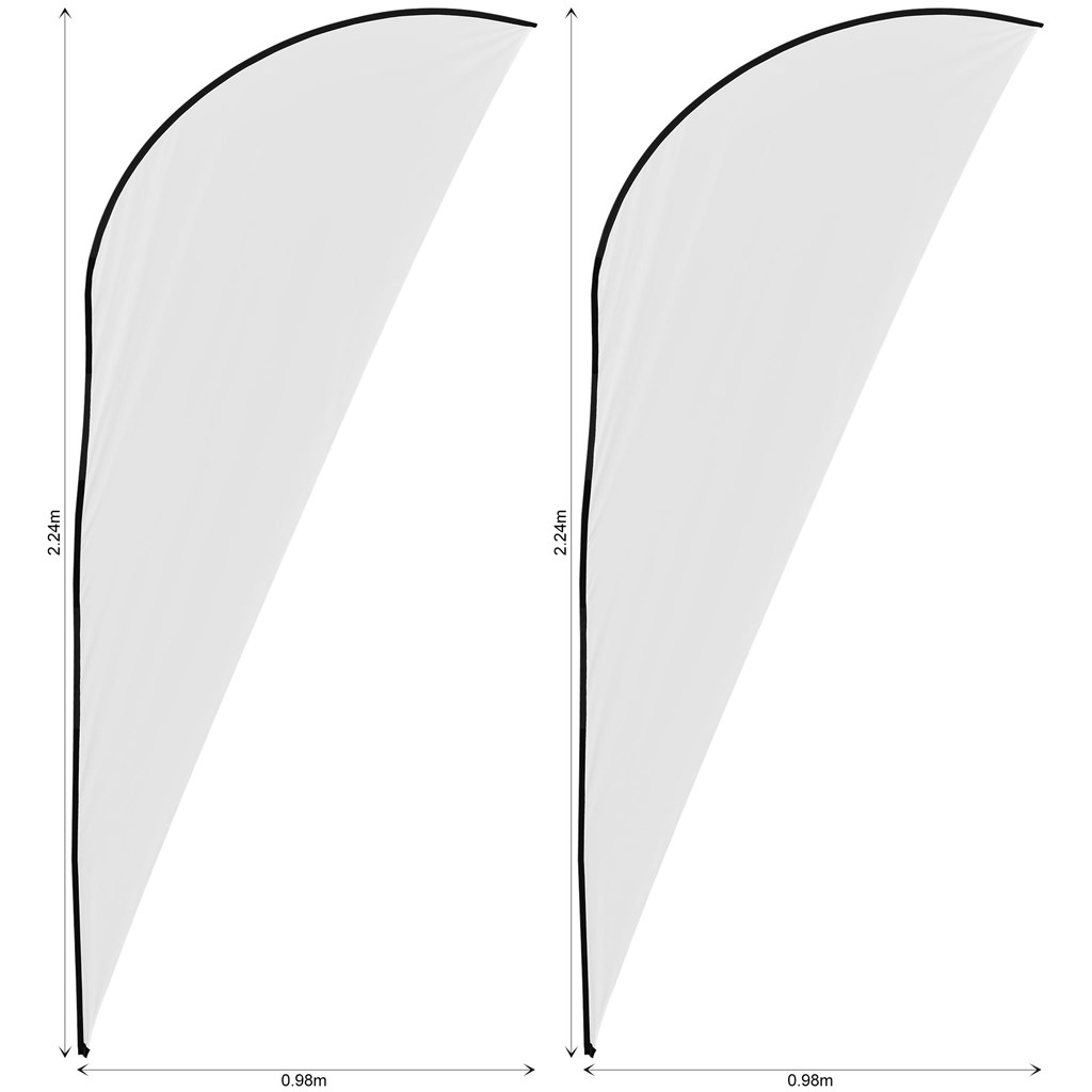 Legend 2m Sublimated Sharkfin Flying Banner Skin - Set Of 2 (Excludes Hardware) - Image 2