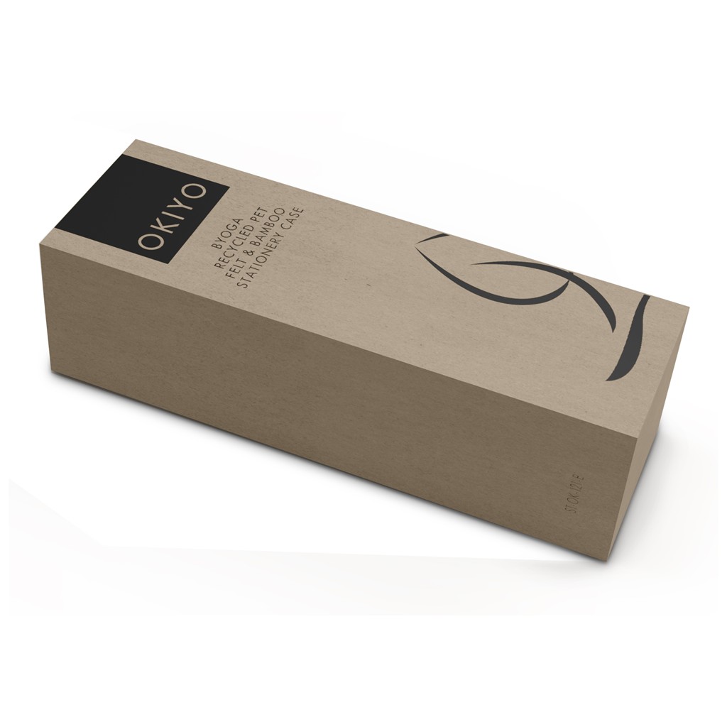 Okiyo Byoga Recycled PET Felt & Bamboo Stationery Case - Image 24