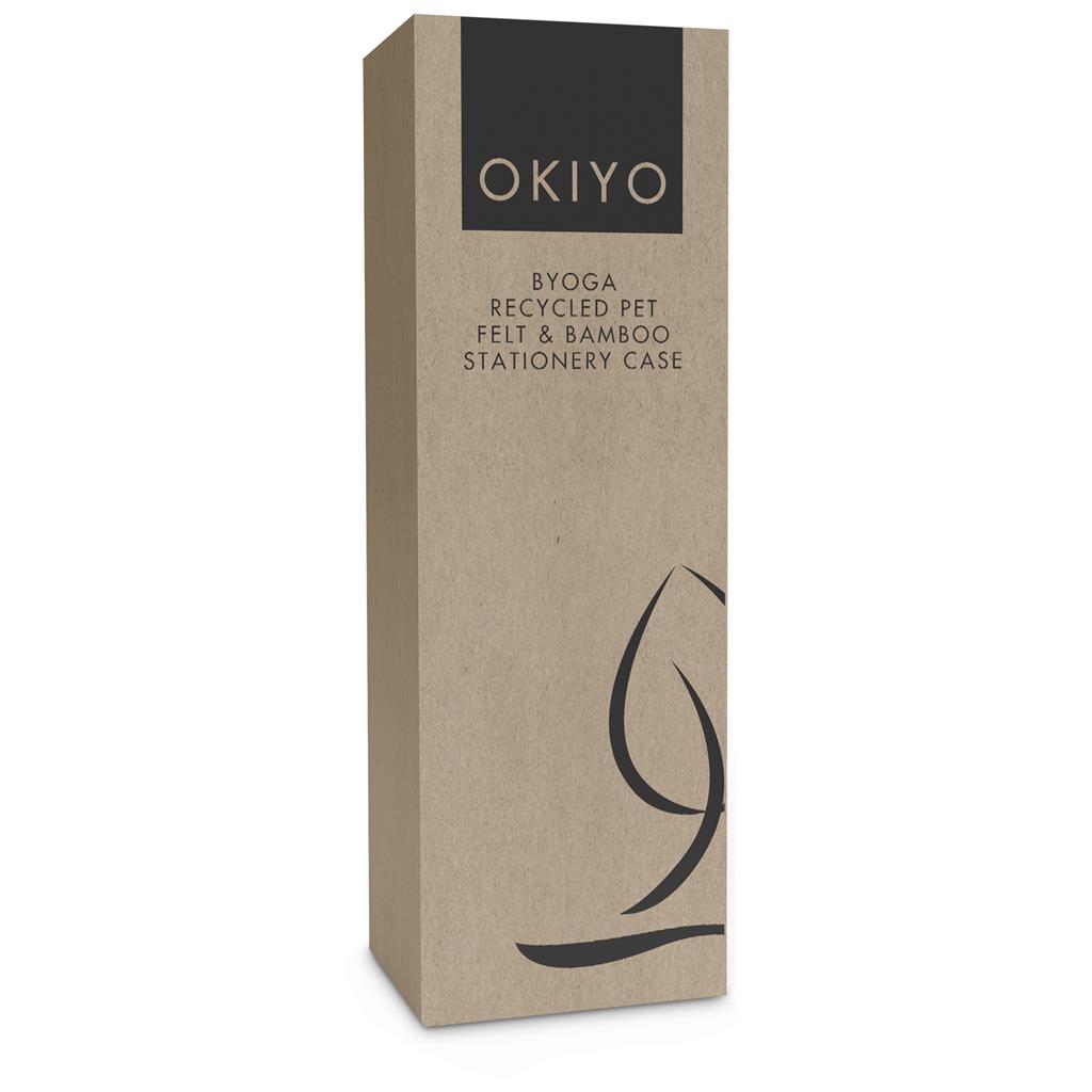 Okiyo Byoga Recycled PET Felt & Bamboo Stationery Case - Image 22