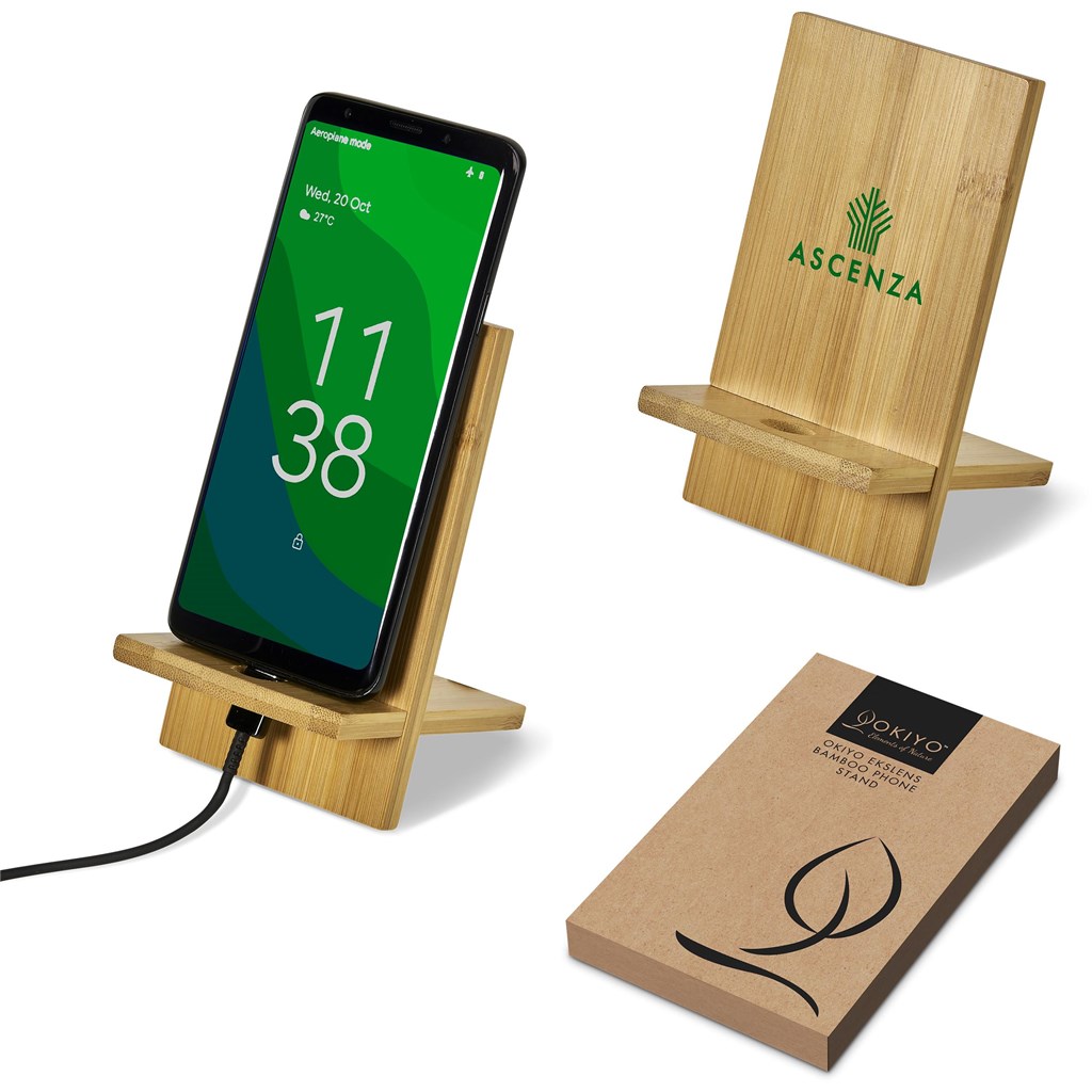 Okiyo Ekslens Bamboo Phone Stand - Image 16