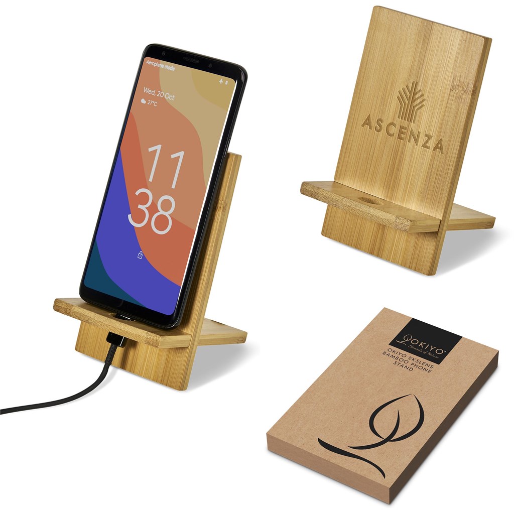 Okiyo Ekslens Bamboo Phone Stand - Image 5