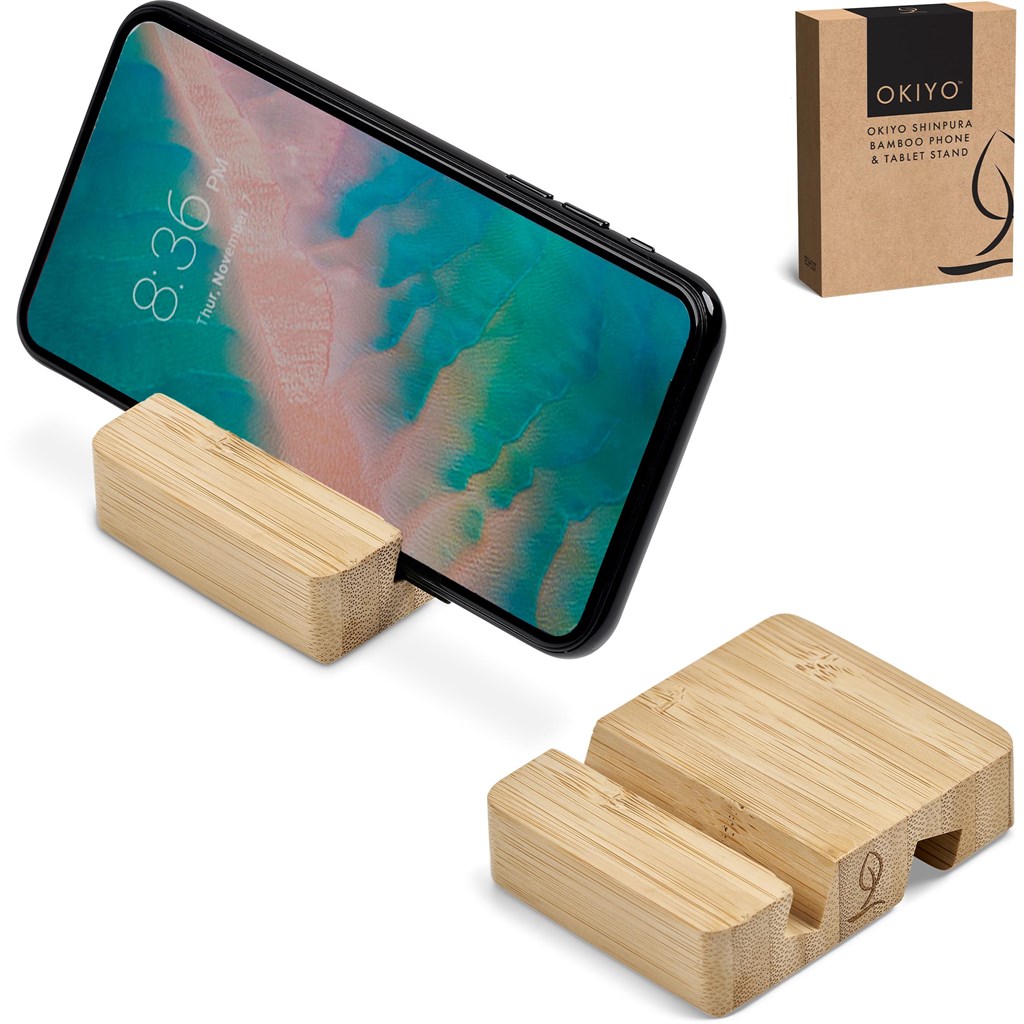 Okiyo Shinpura Bamboo Phone & Tablet Stand - Image 3