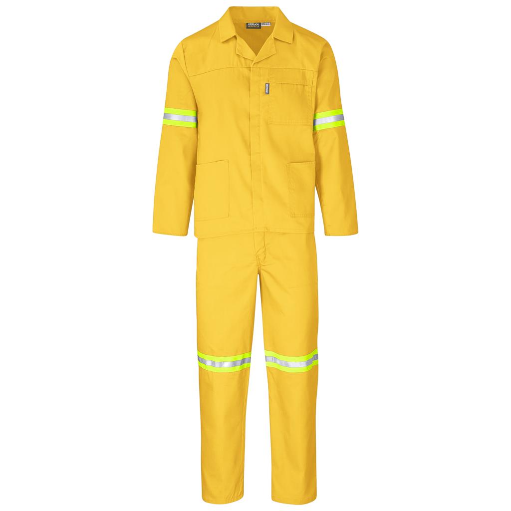 Trade Polycotton Conti Suit - Reflective Arms, Legs & Back - Yellow Tape - Image 17