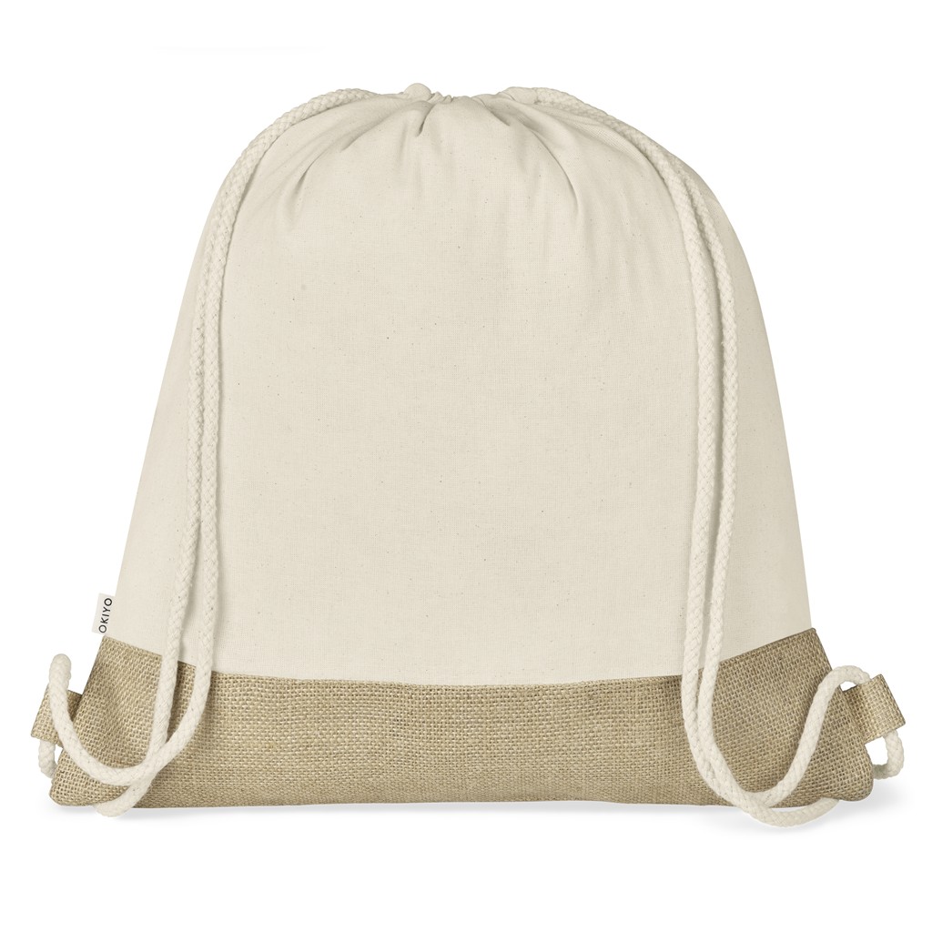 Okiyo Bijin Jute & Cotton Drawstring Bag - Image 6