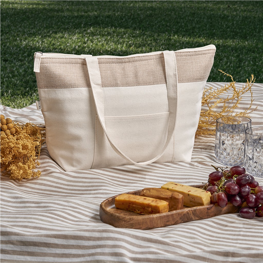 Okiyo Arshi Cotton & Jute 12 Can Lunch Cooler - Image 13