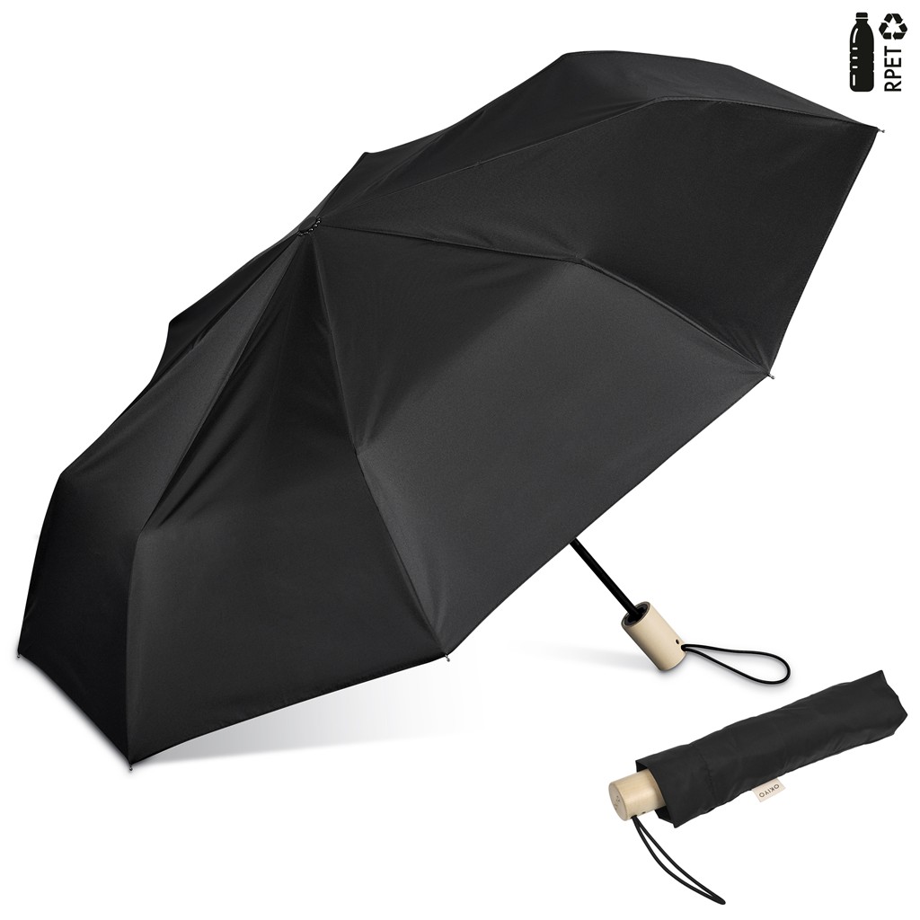 Okiyo Ameno Recycled PET Auto-Open Compact Umbrella - Image 8