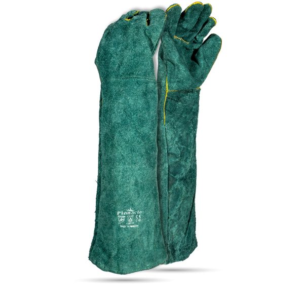 Green Lined Leather Glove 16 Shoulder - Pack Of 12 Pairs