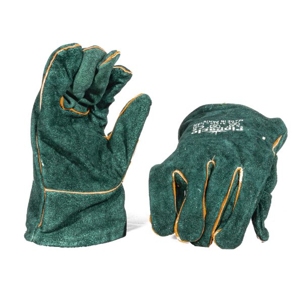 Green Lined Leather Glove 2.5 Wrist - Pack Of 12 Pairs
