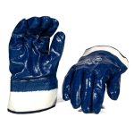 Blue Nitrile Glove Safety Cuff Size 10 - Pack Of 12 Pairs