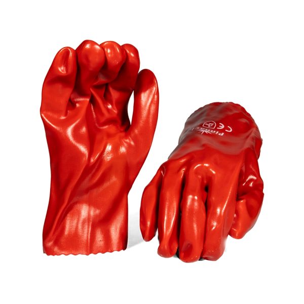 PVC Red Open Cuff Glove 27cm - Pack Of 12 Pairs