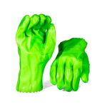 PVC Lime Green Open Cuff Glove 27cm - Pack Of 12 Pairs
