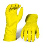 Yellow Household Glove Flock Liner L - Pack Of 12 Pairs