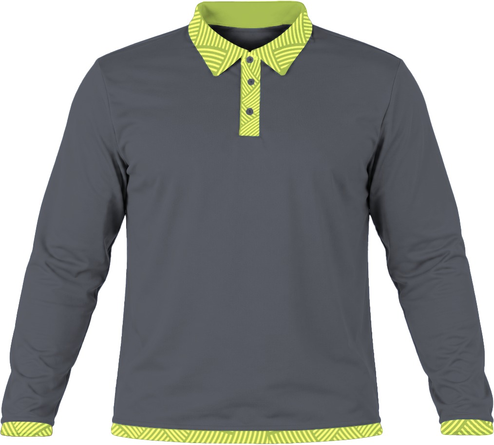 19Ten Kiddies Golf Shirt, Fitted Long Sleeve, Birdseye - Image 10