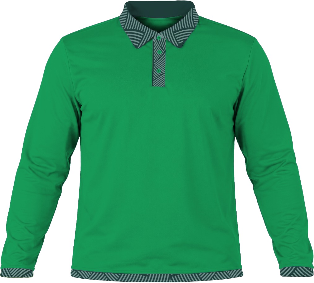 19Ten Kiddies Golf Shirt, Fitted Long Sleeve, Birdseye - Image 6