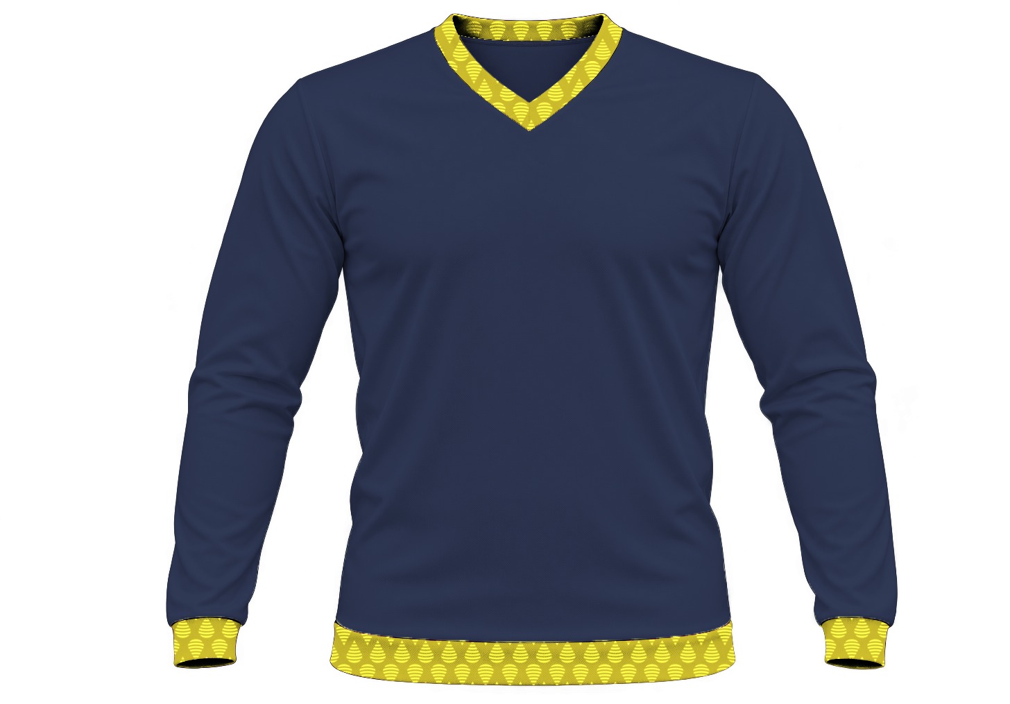 19Ten Kiddies V-Neck T-shirt, Fitted Long Sleeve, Birdseye - Image 14