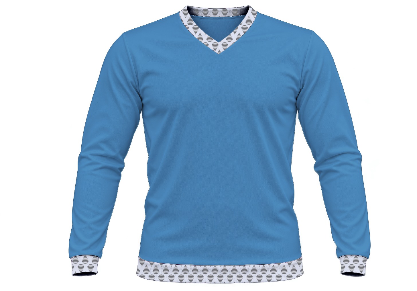 19Ten Kiddies V-Neck T-shirt, Fitted Long Sleeve, Birdseye - Image 17