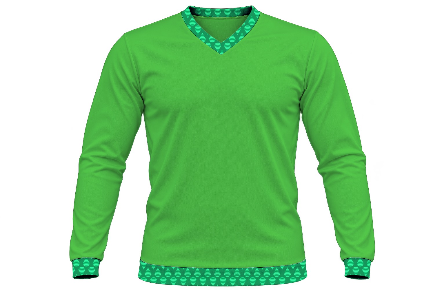 19Ten Kiddies V-Neck T-shirt, Fitted Long Sleeve, Birdseye - Image 9