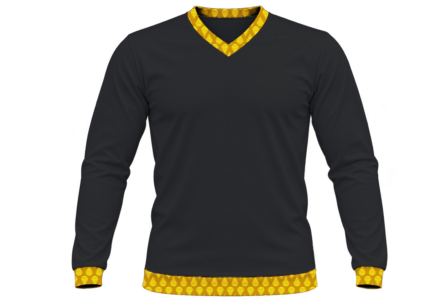 19Ten Ladies V-Neck T-shirt, Fitted Long Sleeve, Birdseye - Image 3