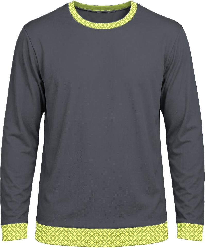 19Ten Unisex Crew Neck T-shirt, Fitted Long Sleeve, Birdseye - Image 5