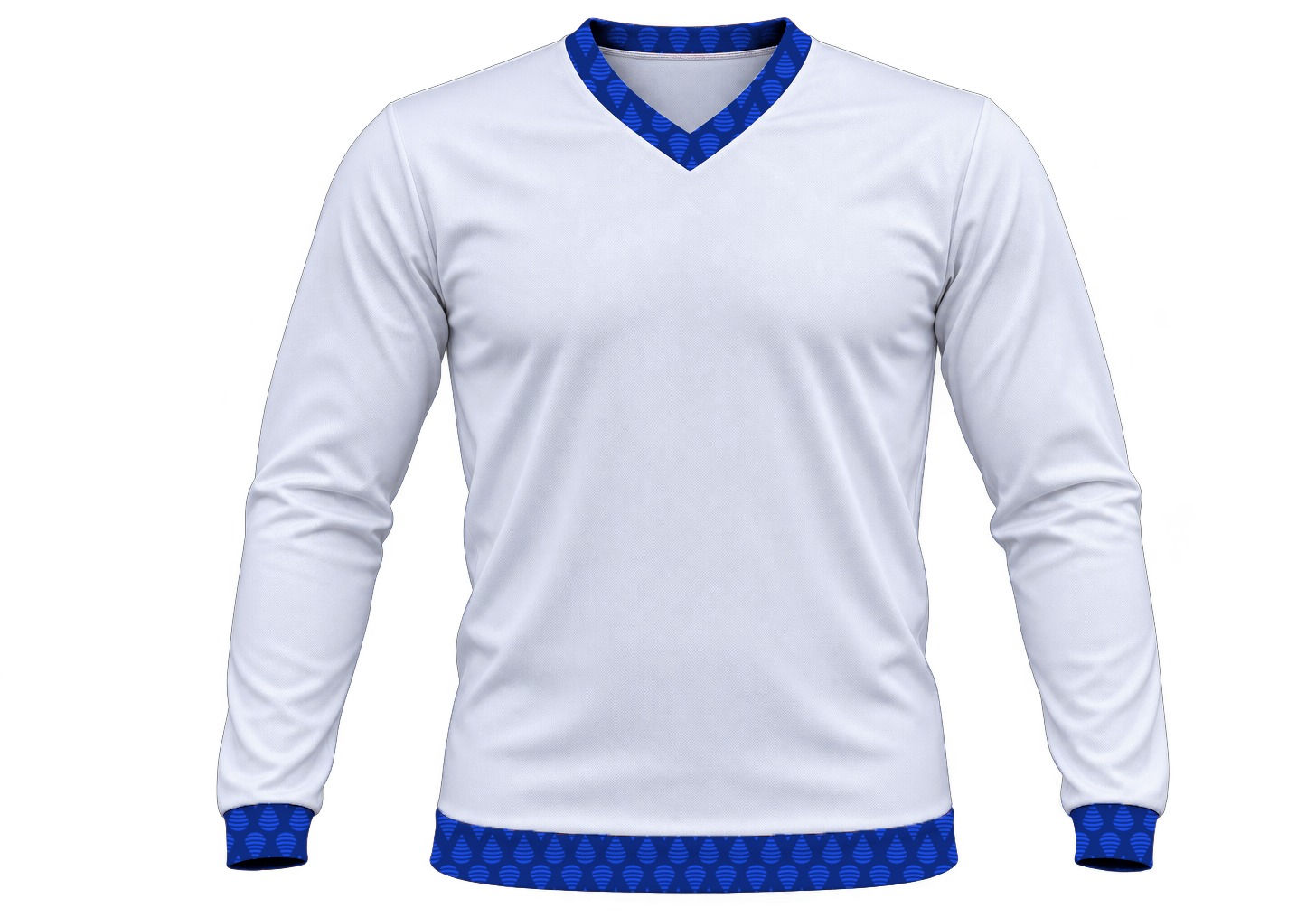 19Ten Unisex V-Neck T-shirt, Fitted Long Sleeve, Birdseye