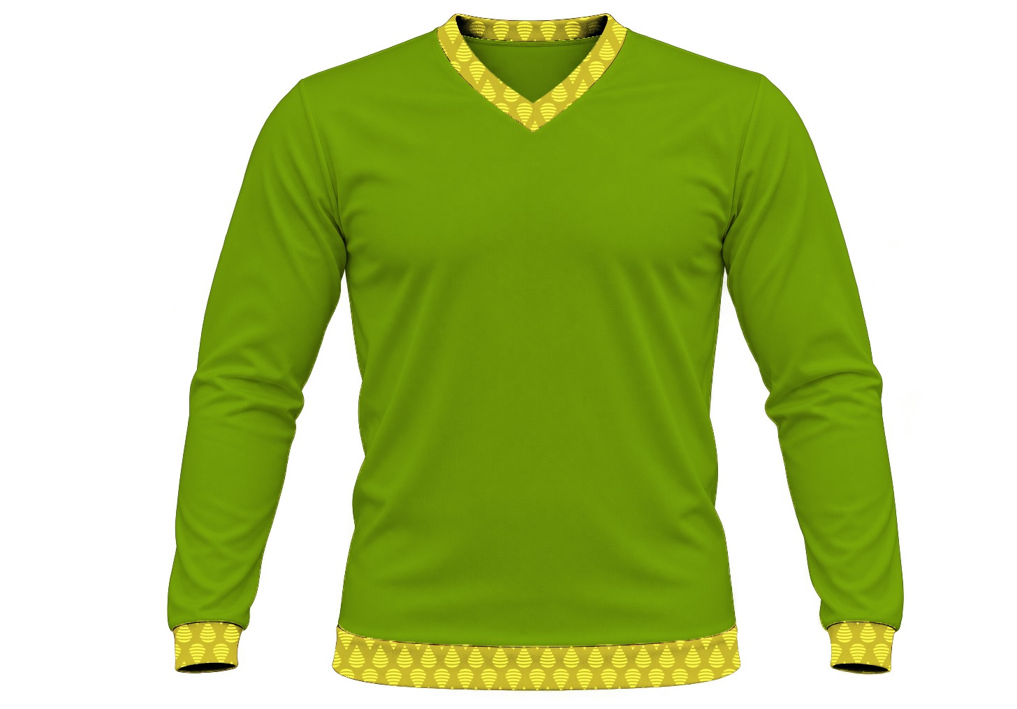19Ten Unisex V-Neck T-shirt, Fitted Long Sleeve, Birdseye - Image 11