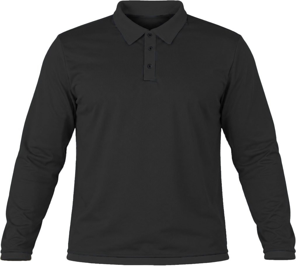 +27 Kiddies Golf Shirt, Fitted Long Sleeve, Birdseye - Image 11