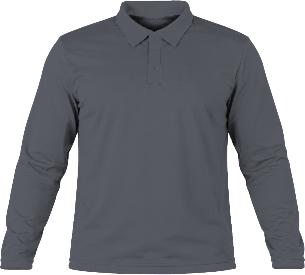 +27 Kiddies Golf Shirt, Fitted Long Sleeve, Birdseye - Image 13