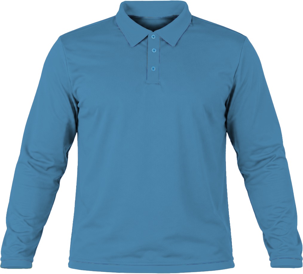 +27 Kiddies Golf Shirt, Fitted Long Sleeve, Birdseye - Image 17