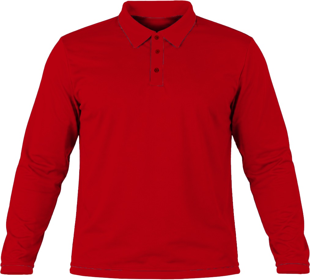 +27 Kiddies Golf Shirt, Fitted Long Sleeve, Birdseye - Image 5