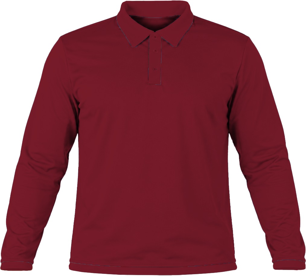 +27 Kiddies Golf Shirt, Fitted Long Sleeve, Birdseye - Image 6
