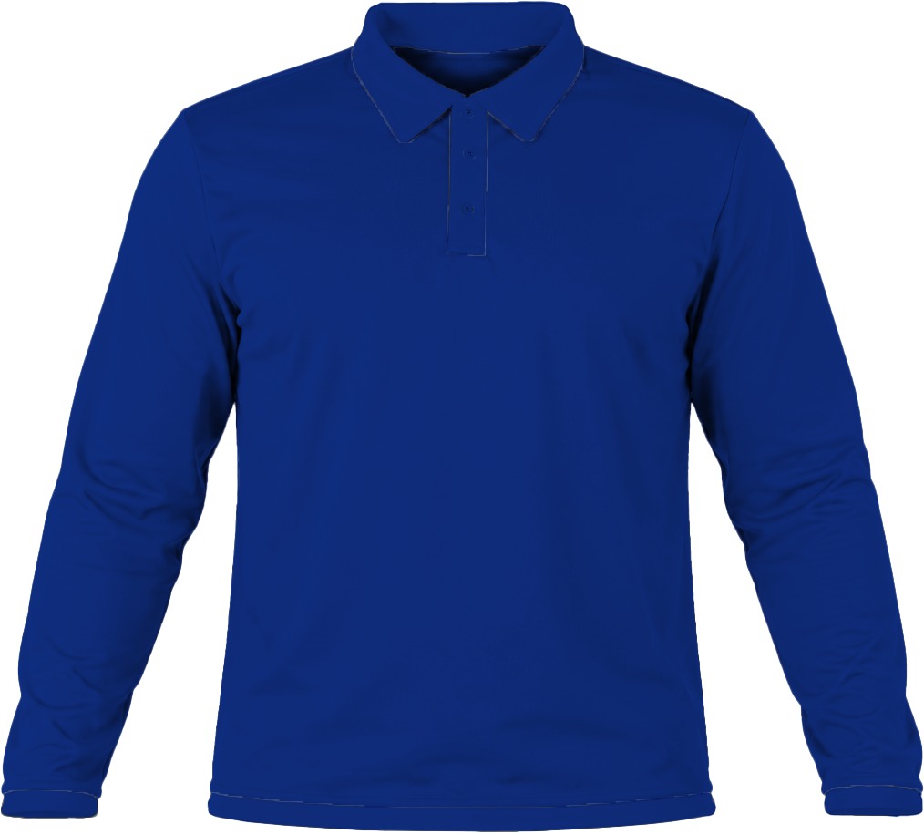 +27 Kiddies Golf Shirt, Fitted Long Sleeve, Birdseye - Image 7