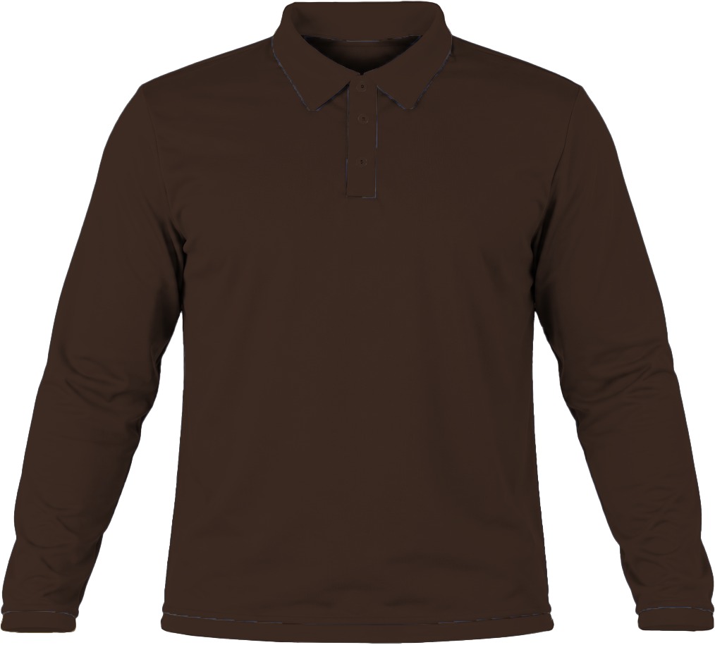 +27 Kiddies Golf Shirt, Fitted Long Sleeve, Birdseye - Image 8